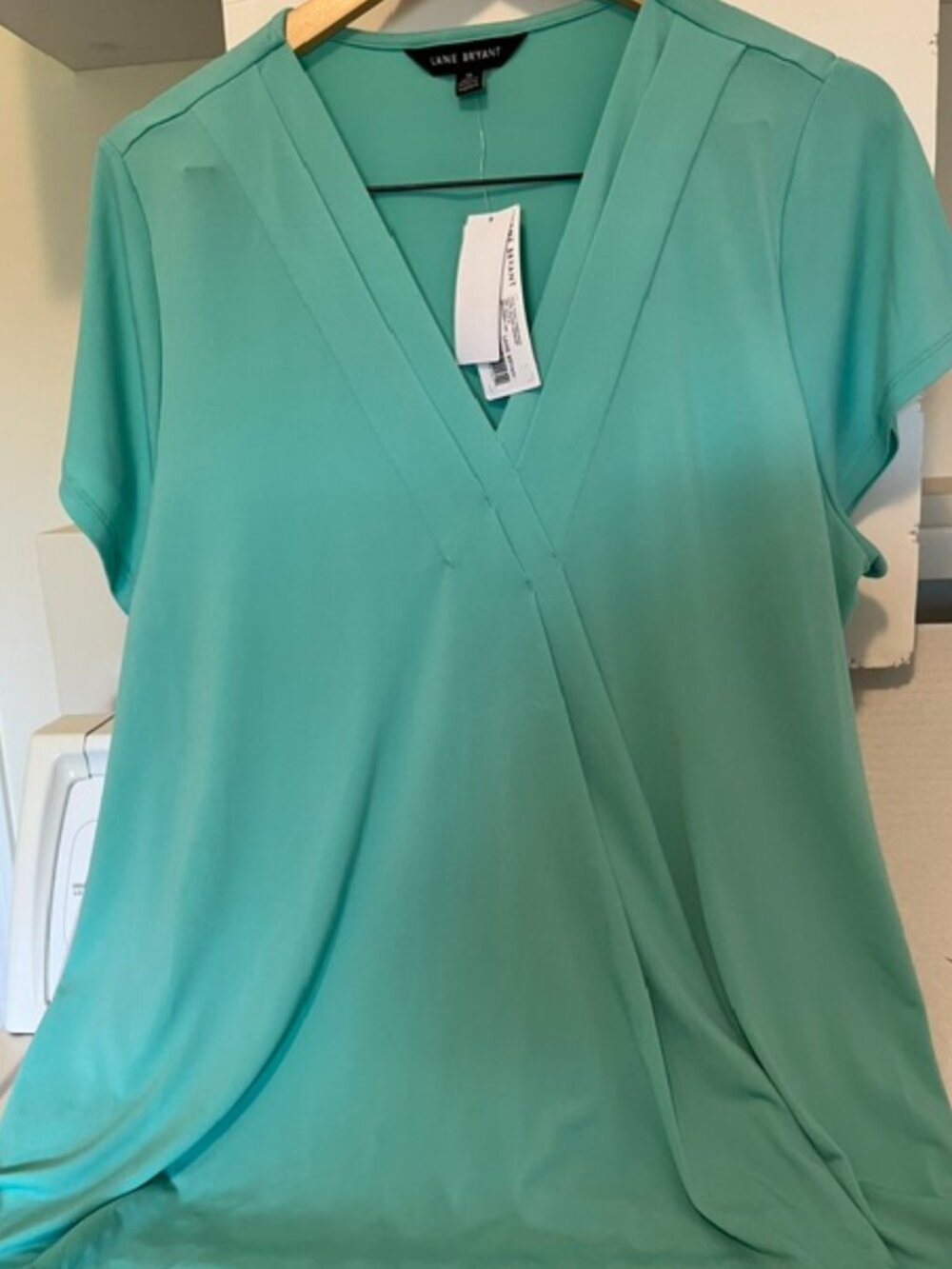 Lane Bryant pleated front blouse.